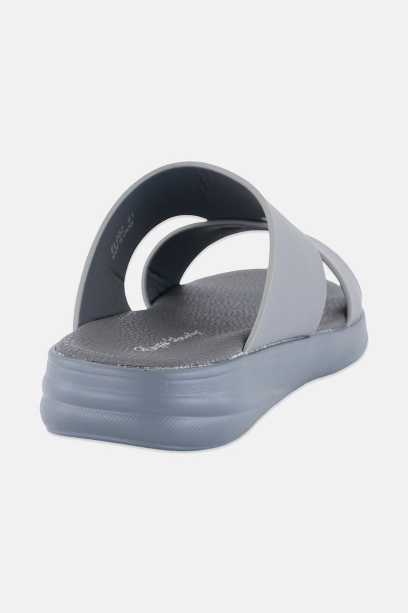 English Laundry صنادل عربية للرجال، رمادي - Image 3